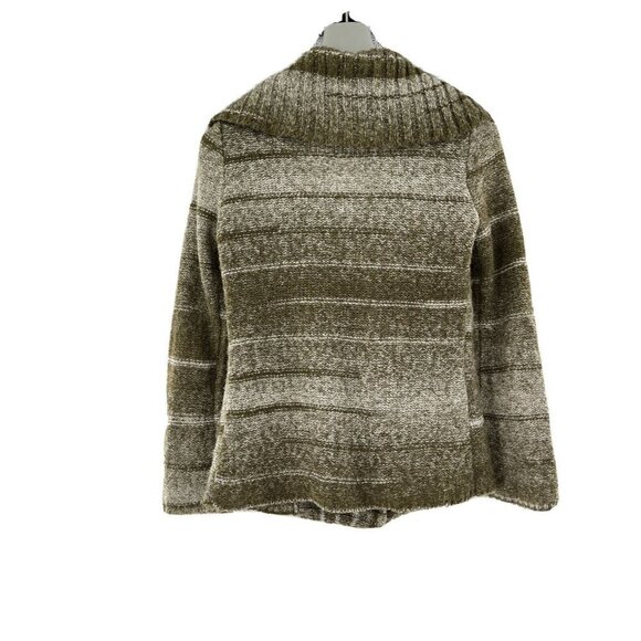 Marisa Christina Women's Small Sweater Big Collar Gray Wool Blend Cardigan - Picture 2 of 7